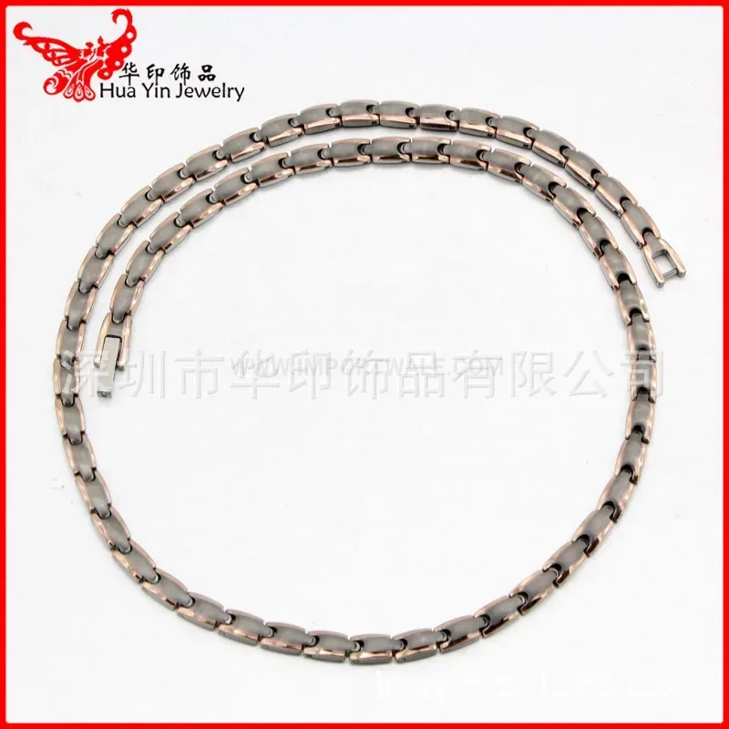 Bold Sleek Matte Titanium Bio Magnetic Necklace For Women