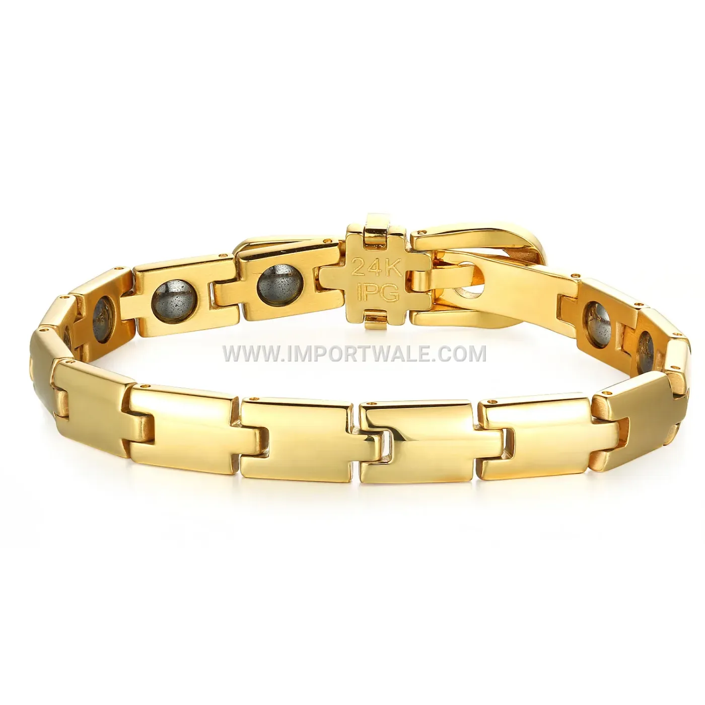 Buckle Motif Titanium Steel Magnetic Celestial Bracelet