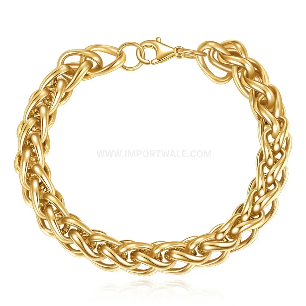 Twisted Rope Chain Titanium Steel Men Bracelet
