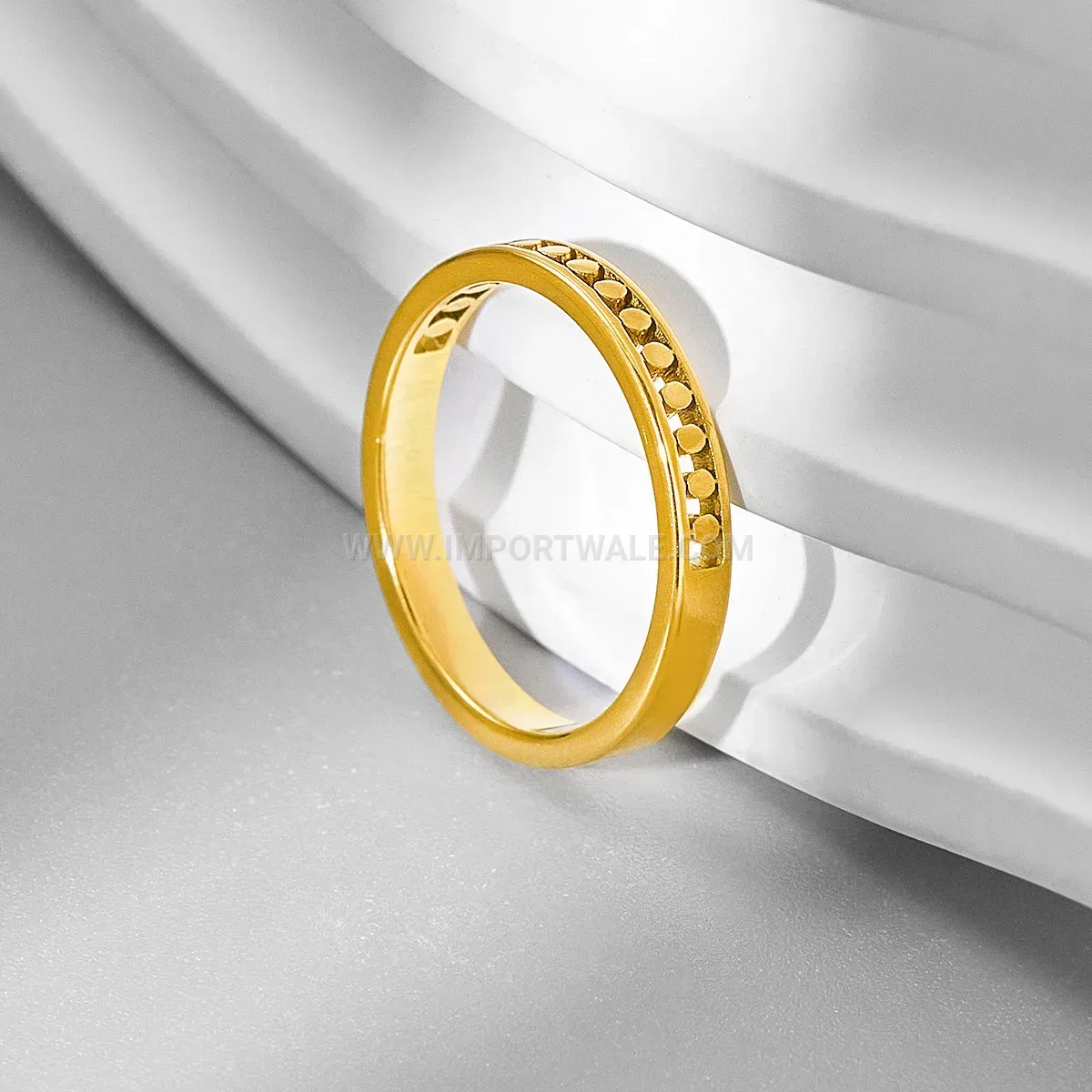 Gold Plated Stainless Steel Intertwined Twist Band Ring