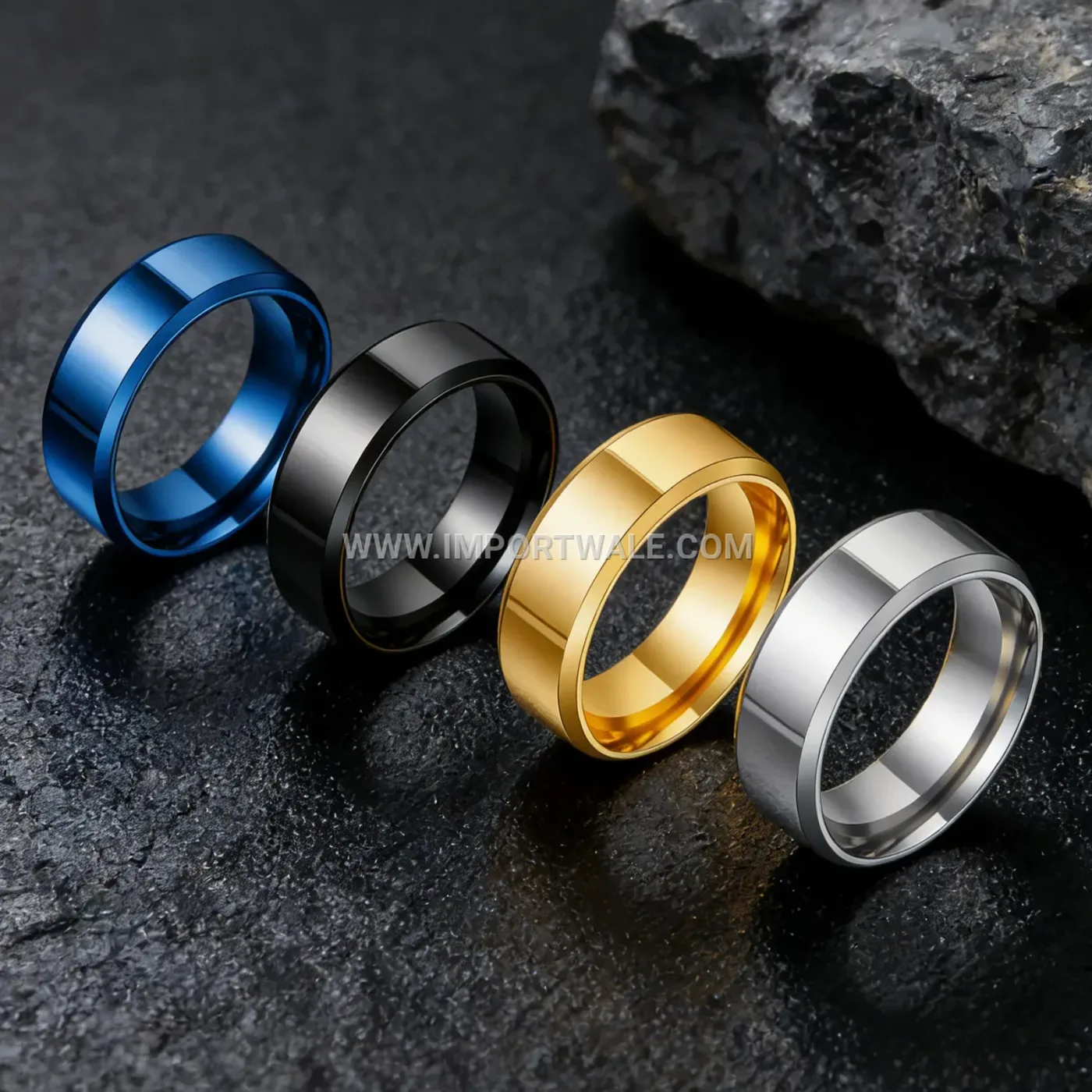 Polished 8mm Stainless Steel Band Ring