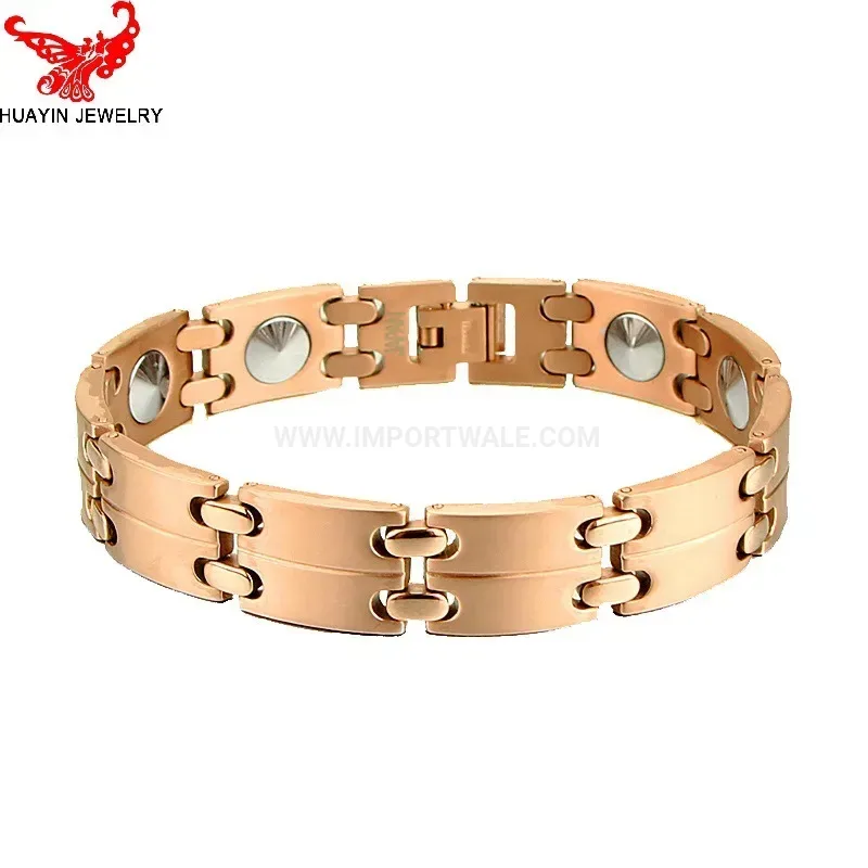 Chic Rose Gold Pure Titanium Bio Magnetic Bracelet