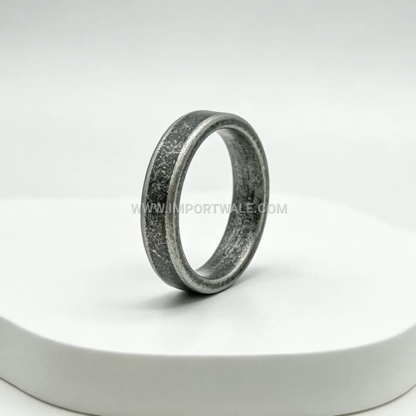 Minimalist Round Band Gothic Stainless Steel Couple Ring