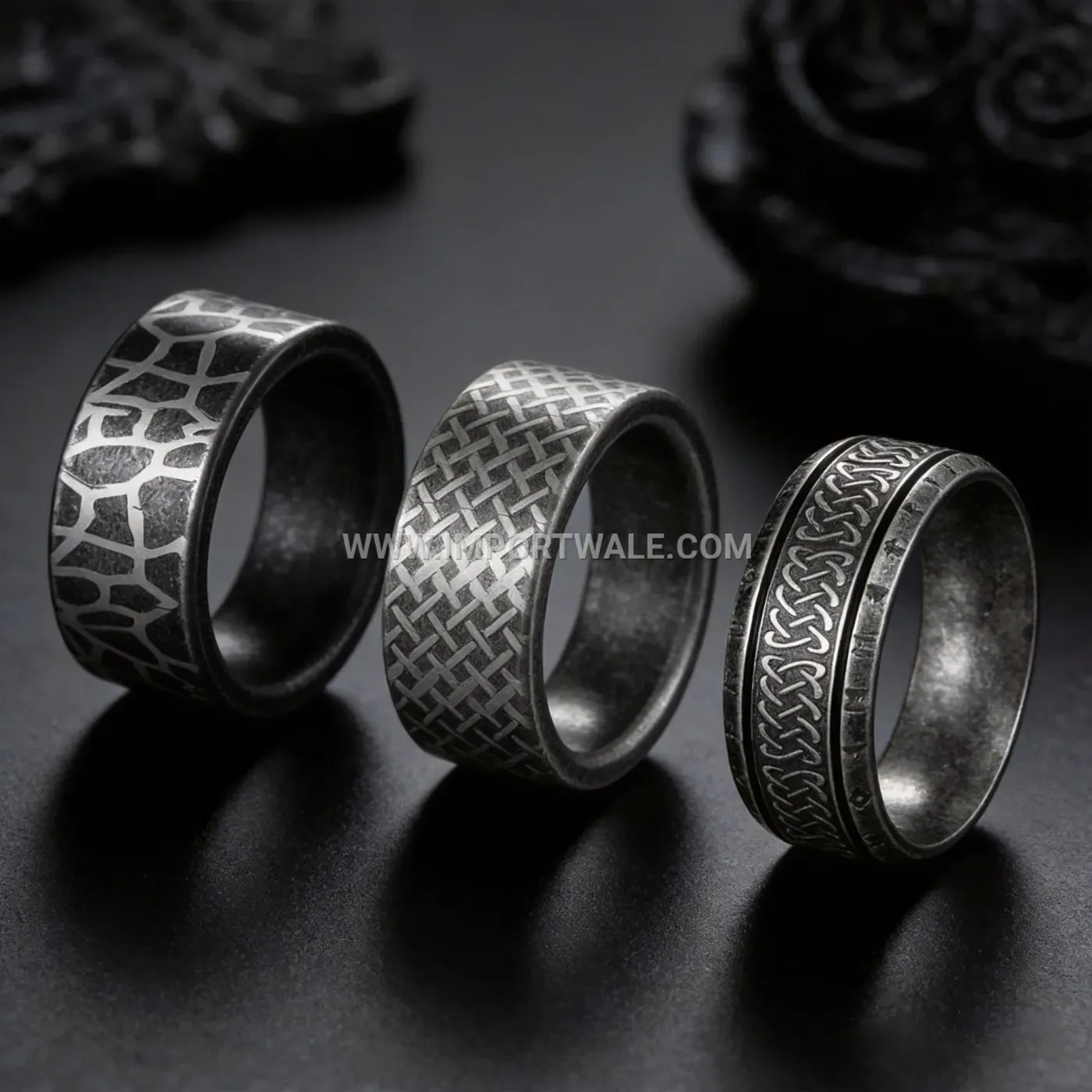 Slim Gold Plated Stainless Steel Half Eternity Ring