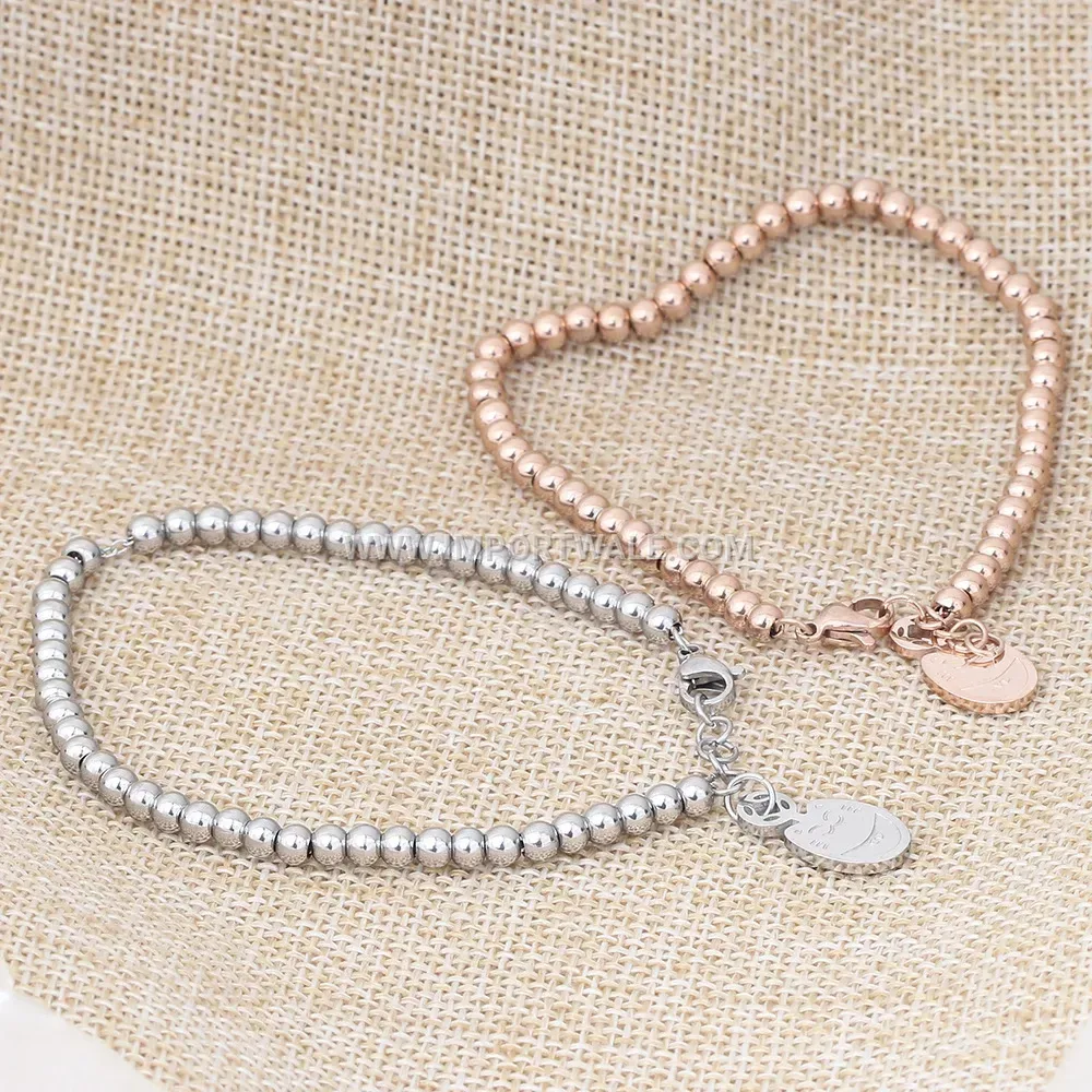 Polished Stainless Steel Cat Charm Tag Bracelet