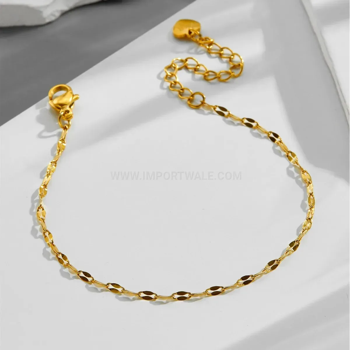 Minimalist Gold Plated Titanium Steel Lip Chain Bracelet