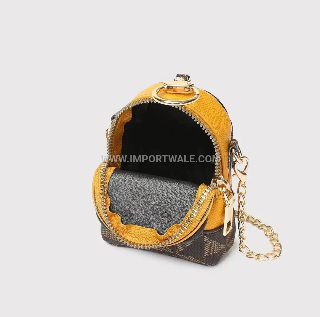 Mini Yellow Eyes PU Leather Crossbody Coin Pouch
