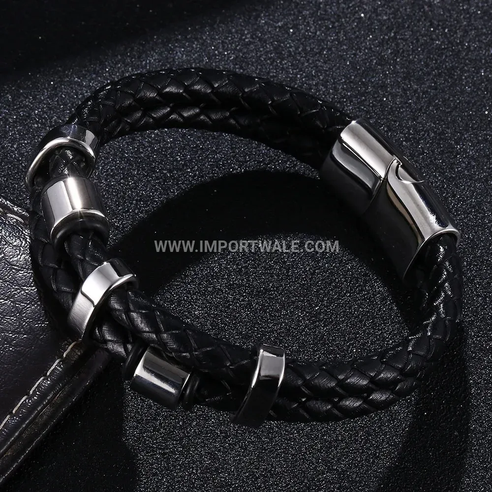 Men's Triple-Row Solid Copper Detachable Magnetic Bracelet