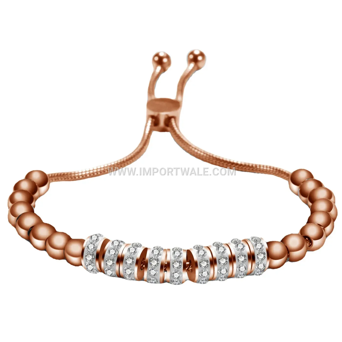 Minimalist Adjustable Stainless Steel Beaded Chain Bracelet