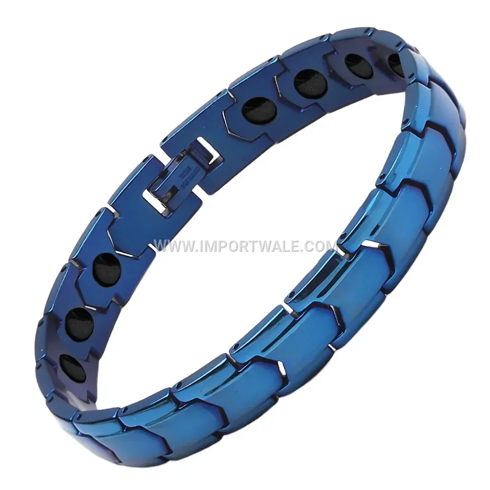 Geometric Titanium Steel Arrow Link Bracelet for Men
