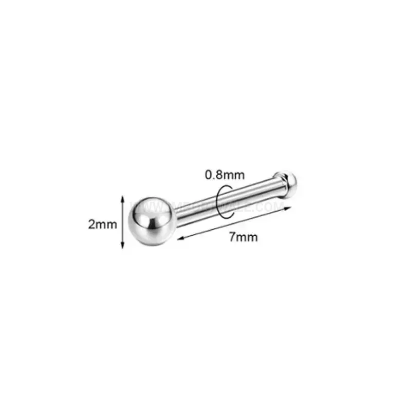 Trendy Minimalist Stainless Steel L-Shaped Nose Ring Piercing