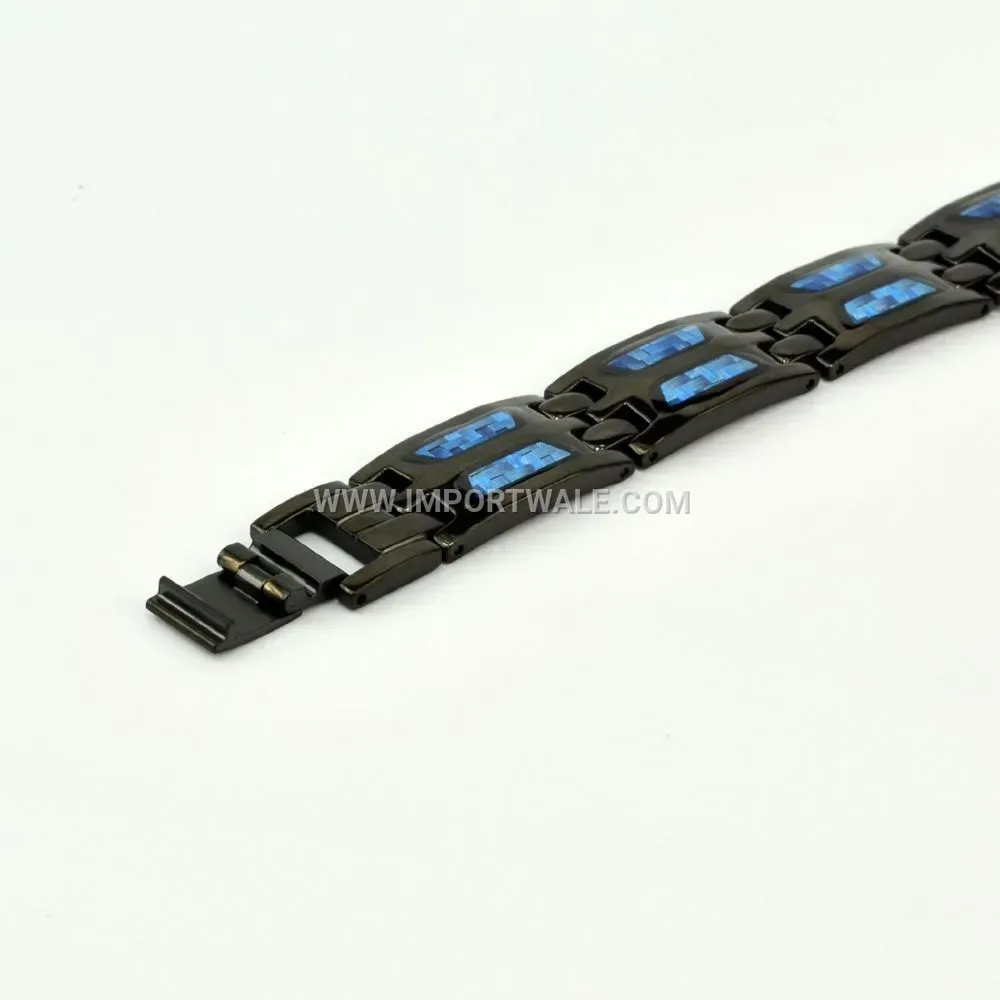 Men's Geometric Carbon Fiber Magnetic Titanium Steel Bracelet