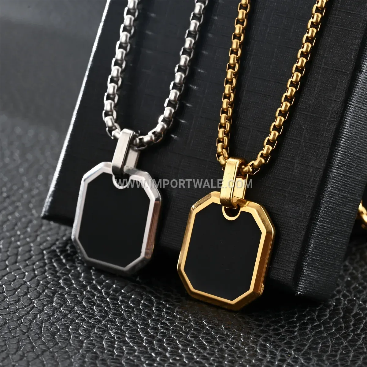 Geometric Gold Plated Stainless Steel Pendant Necklace