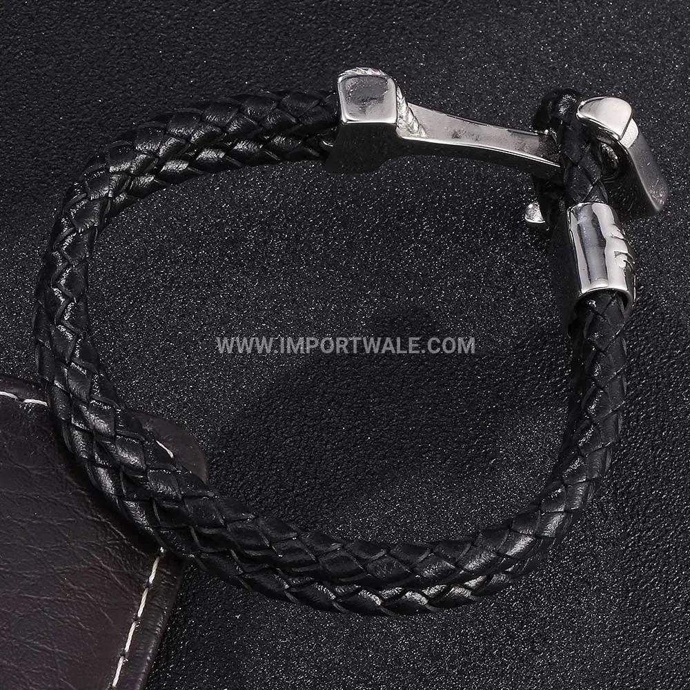 Adjustable Mesh Stainless Steel Cross Bracelet