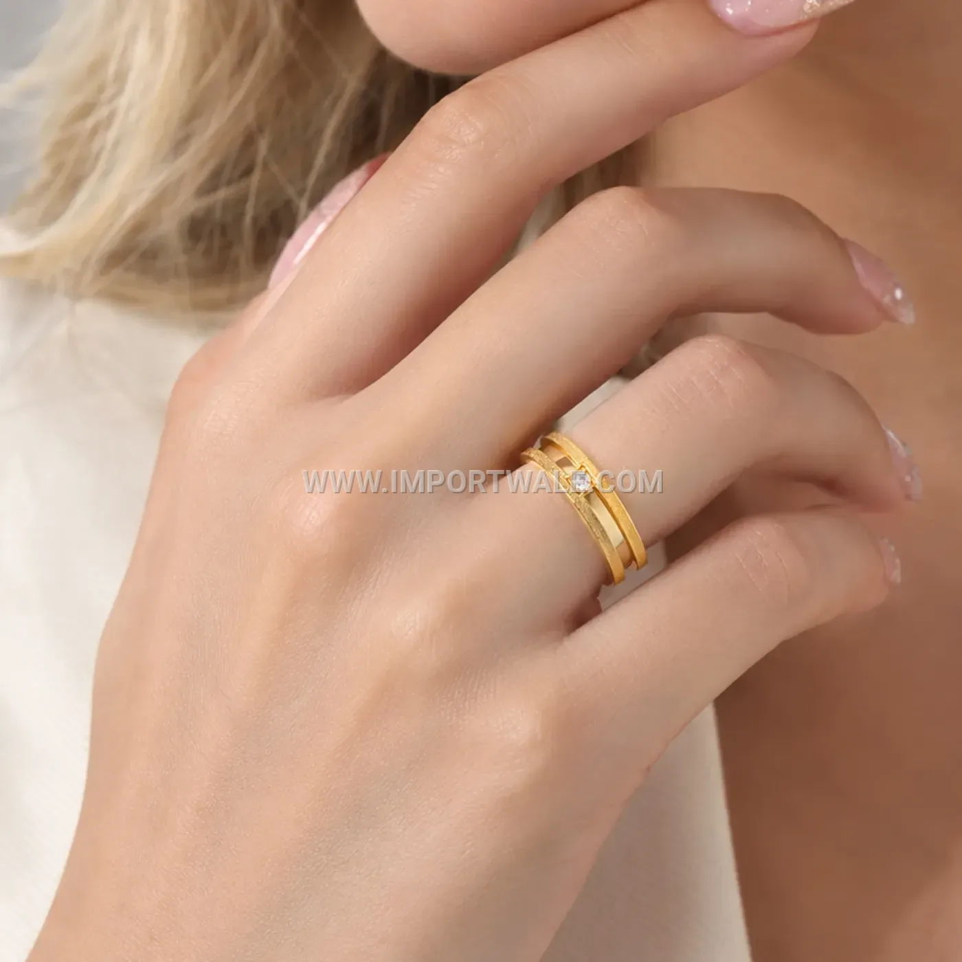 Regal Crown Engraved Titanium Steel Band Ring