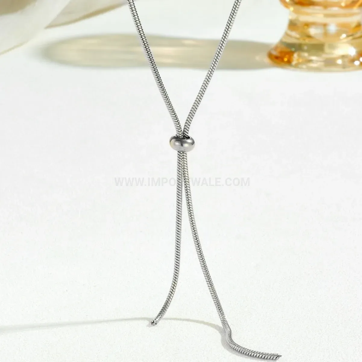 Elegant Long Dual-Way Wear Geometric Chain Sweater Necklace