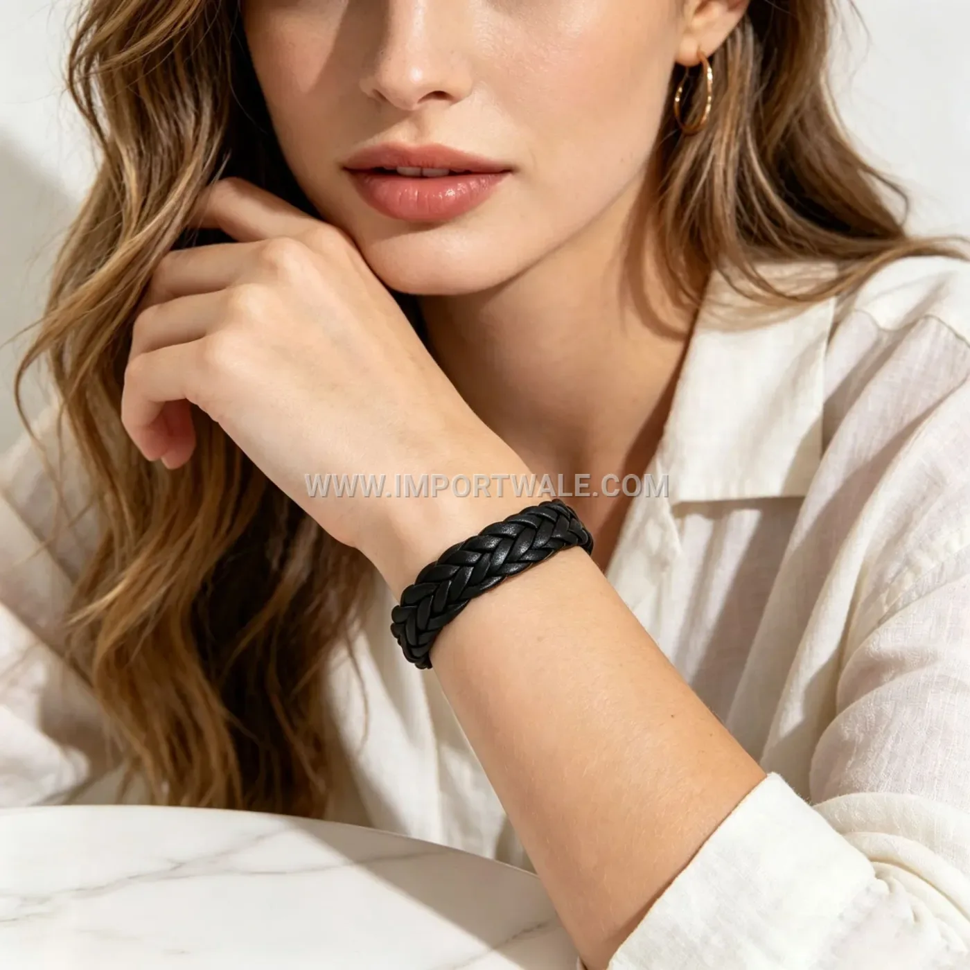 Bohemian Multi Strand Woven Leather Magnetic Bracelet