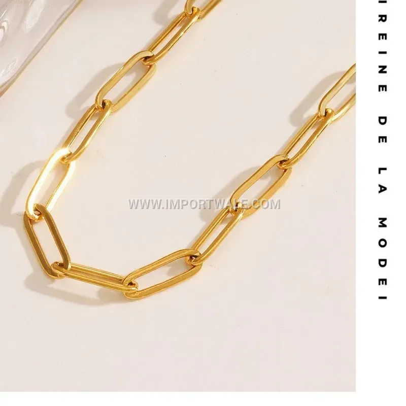 Gold Plated Stainless Steel Cross Link Adjustable Bracelet