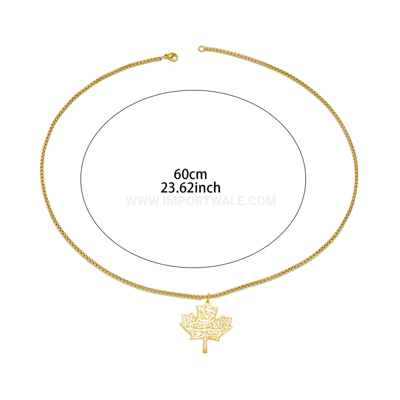 Premium Stainless Steel Islamic Quran Calligraphy Pendant Necklace