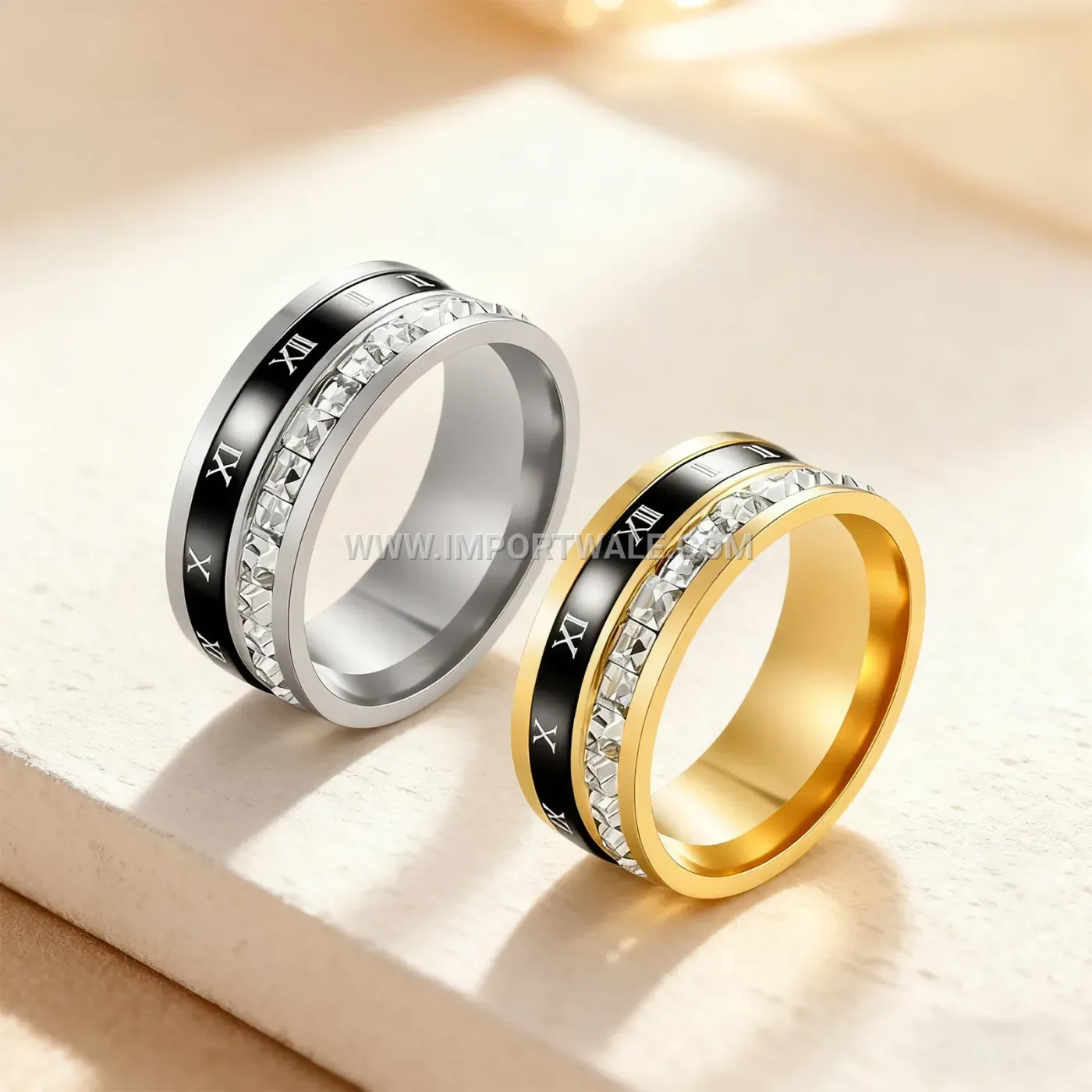 Spinning Chain Stainless Steel Band Ring