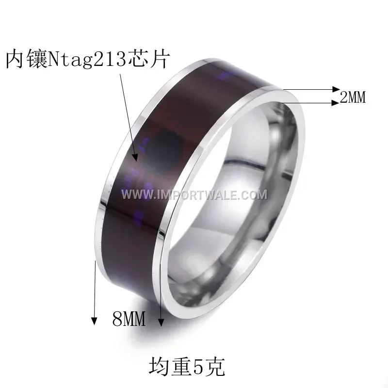 Geometric Stainless Steel NFC Smart Band