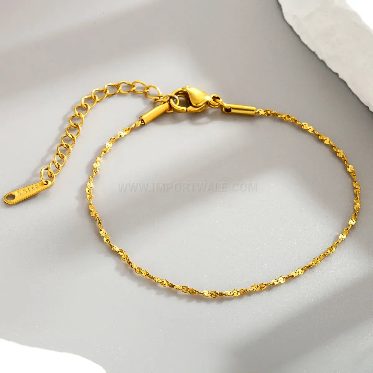 Elegant Dainty 18K Gold Plated Stainless Steel Starry Chain Bracelet