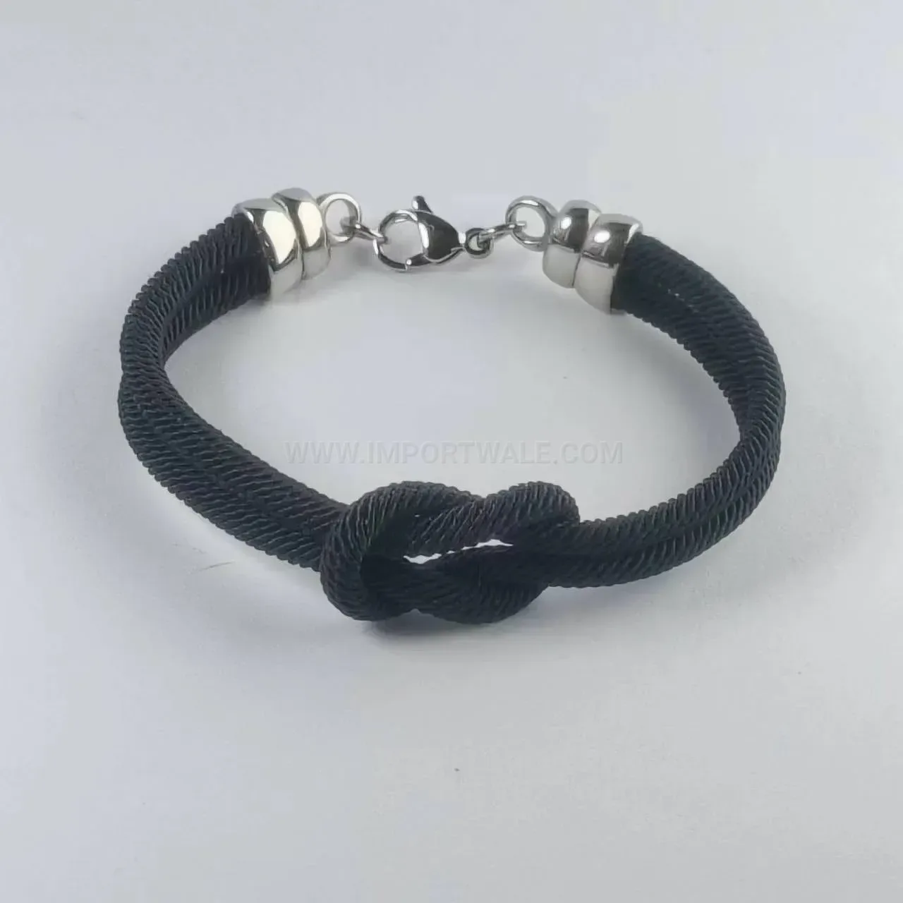 Minimalist Woven Cord Couple Bracelet With Plated Clasp