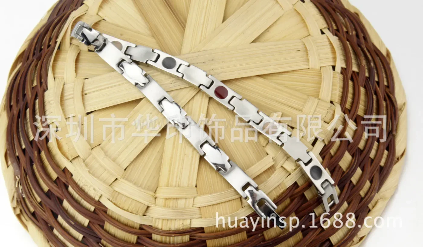 Classic Women's Titanium Steel Bio Magnetic Link Bracelet