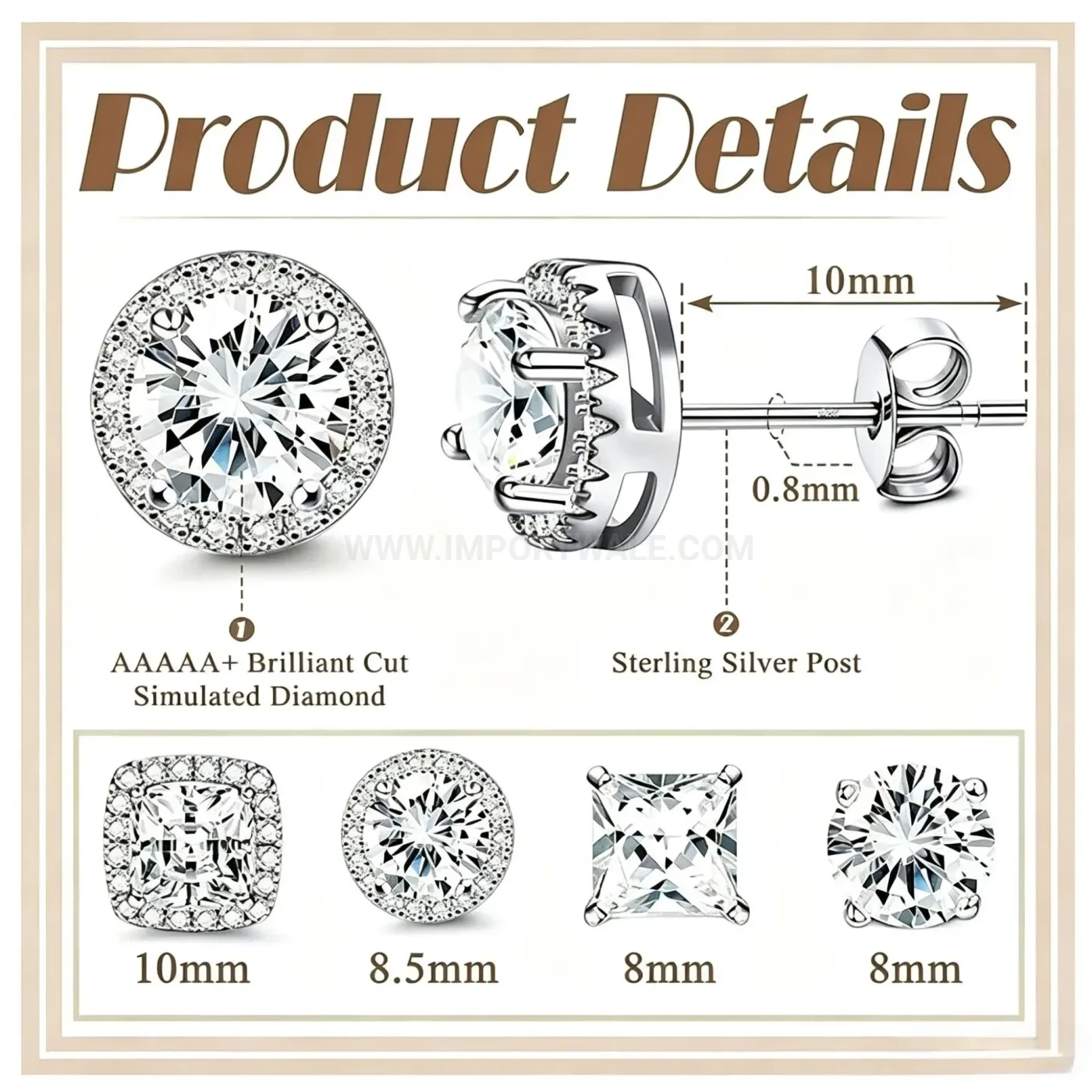 Trendy Geometric Teardrop and Cross Zircon Piercing Earring Set