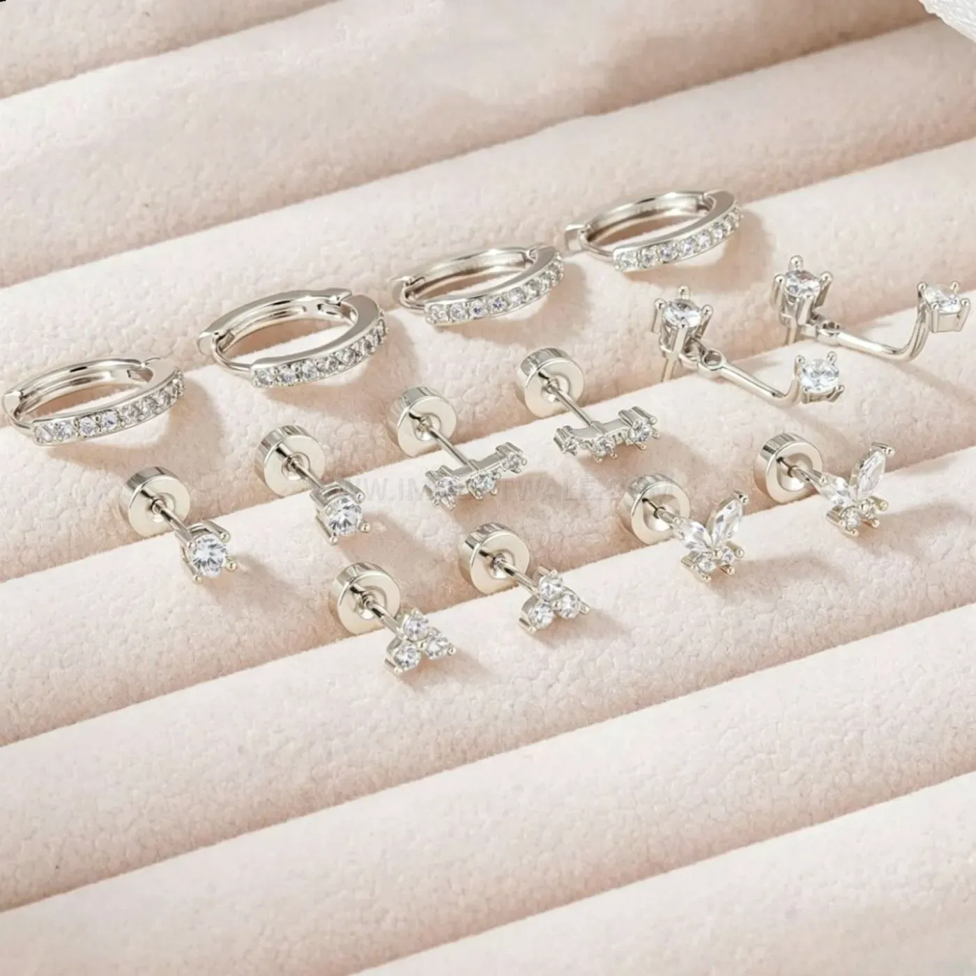 Elegant Constellation Stainless Steel Zircon Flat Back Piercing Set