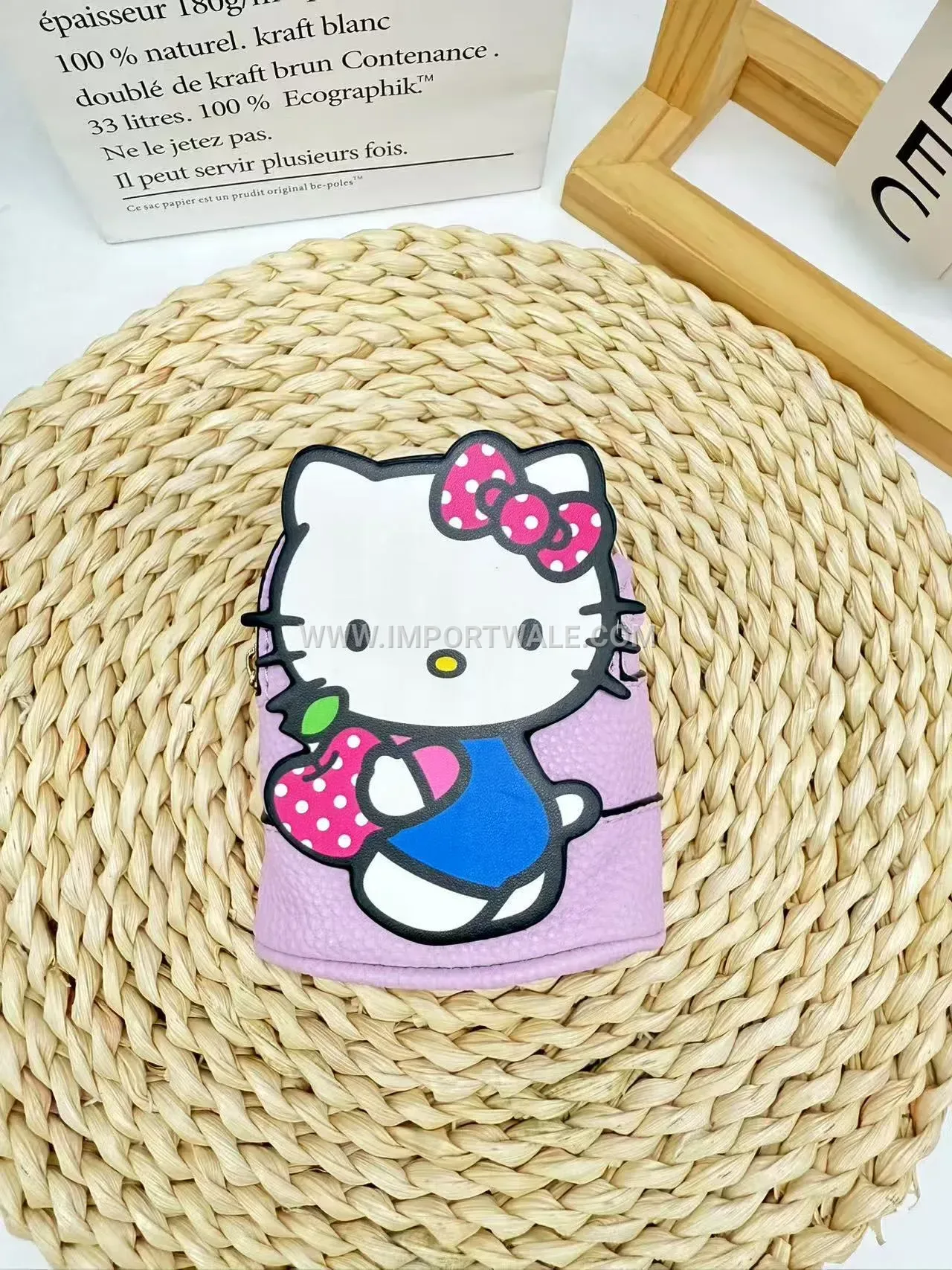 Playful Cartoon Character Mini Pouch Keyring Charm