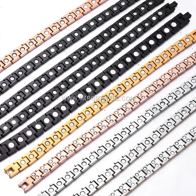 Women's Titanium Steel Chain Magnetic Energy Bracelet