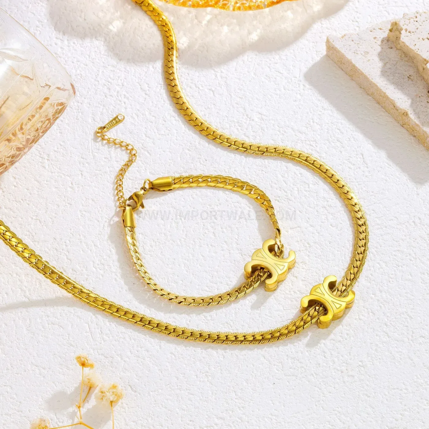 Fashion Western Style Stainless Steel Arc De Triomphe Motif Set