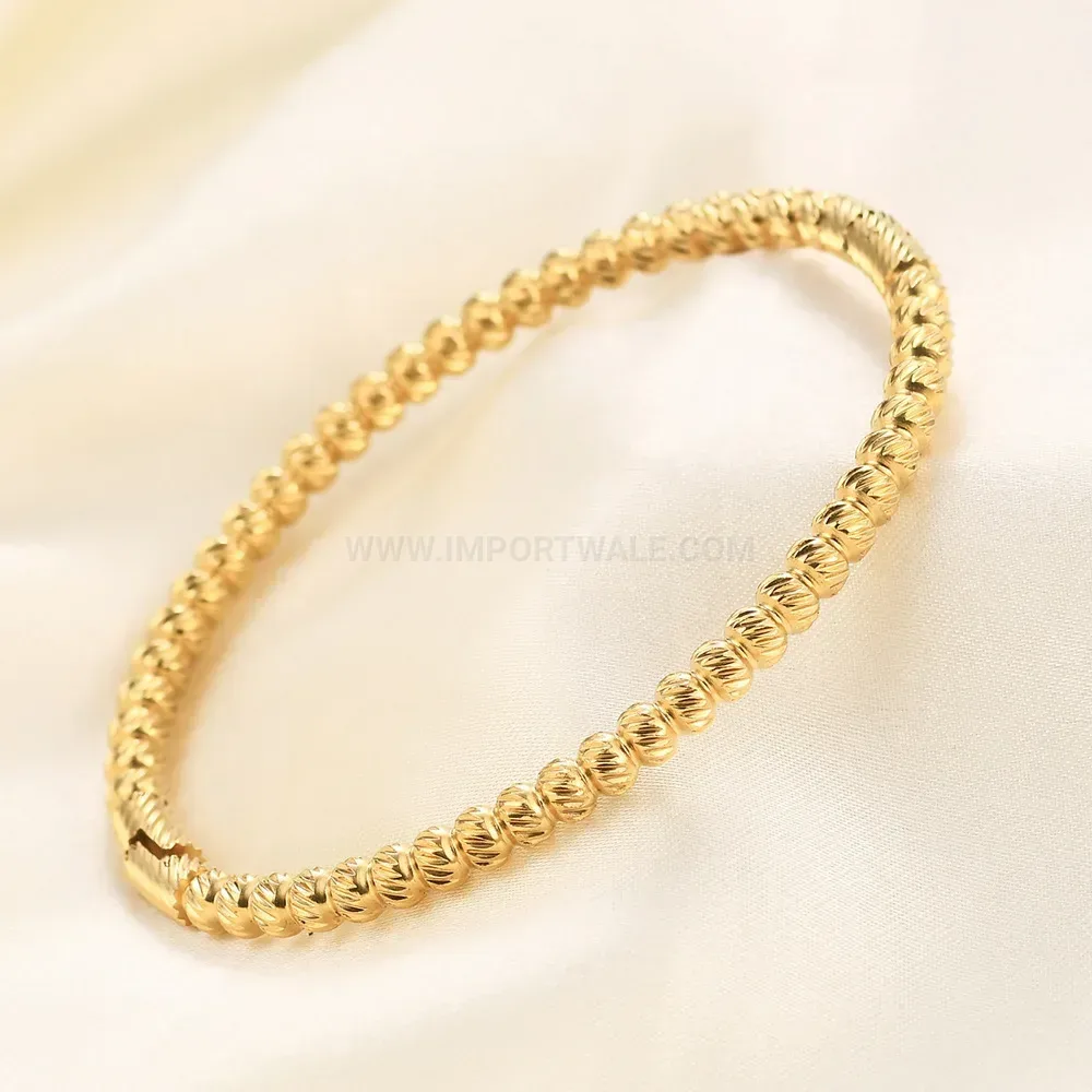 Designer Sleek 5mm Round Bead Stainless Steel Minimalist Bangle Cuff