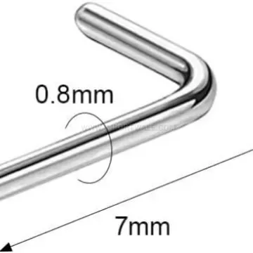 Trendy Triple Zircon Stainless Steel Labret and Nose Piercing