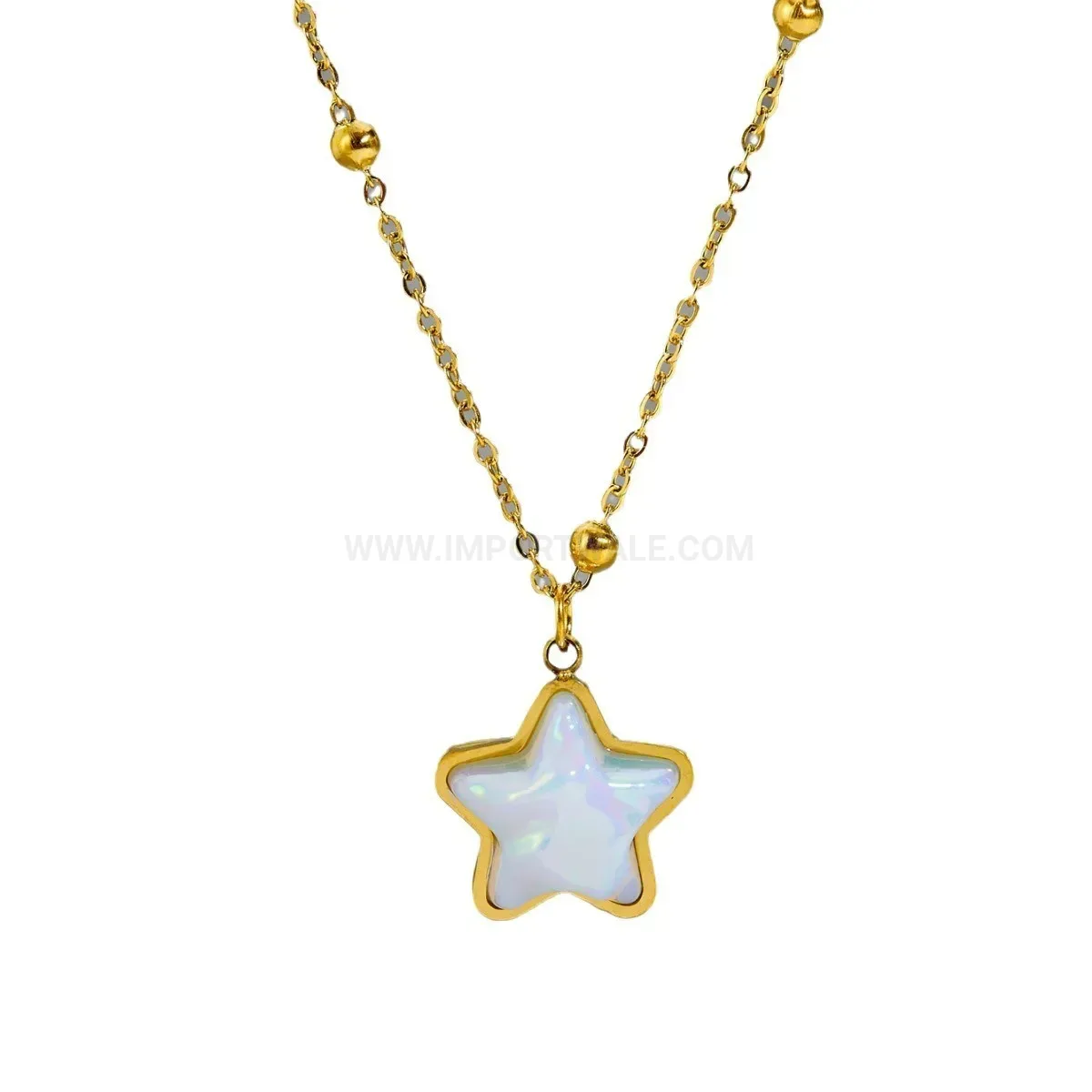 Elegant Minimalist Gold Plated Titanium Steel Star Clavicle Necklace