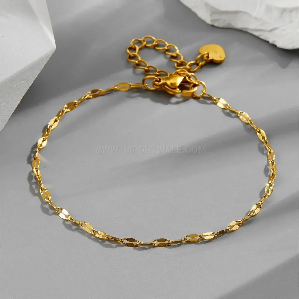 Minimalist Gold Plated Titanium Steel Lip Chain Bracelet