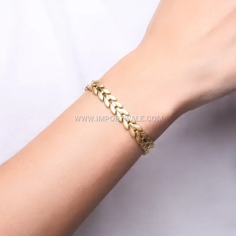 Wheat Ear Titanium Steel Magnetic Energy Bracelet