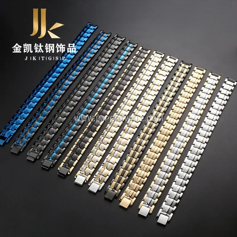 Geometric Line Titanium Steel Magnetic Link Bracelet