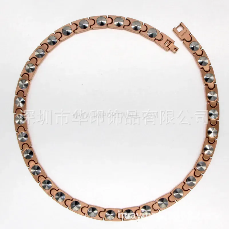 Stylish Pure Titanium Bio Magnetic Links Chain Necklace