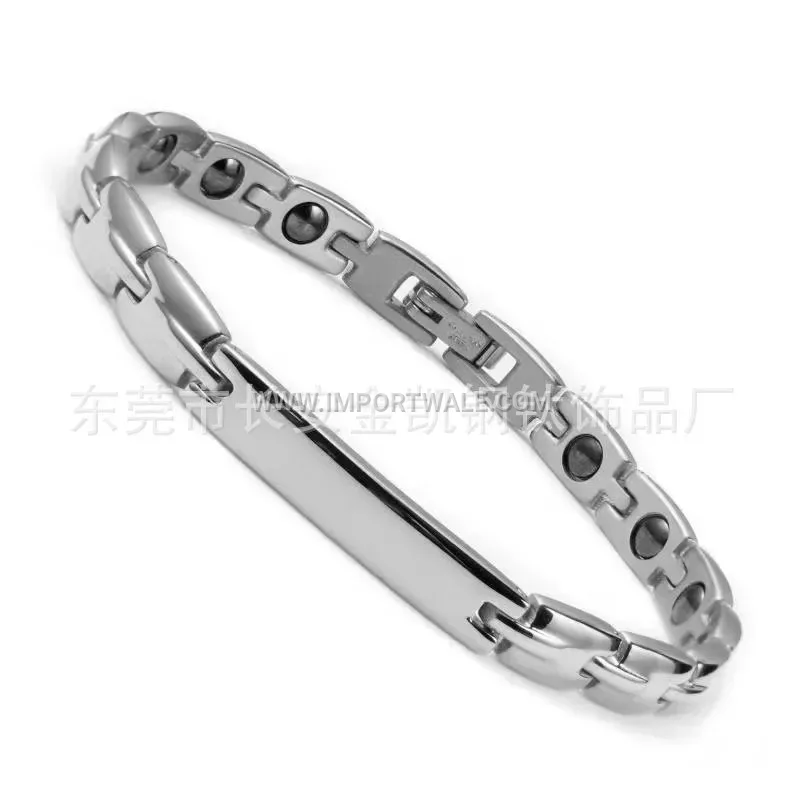 Minimalist Geometric Titanium Steel Magnet Hematite Bracelet