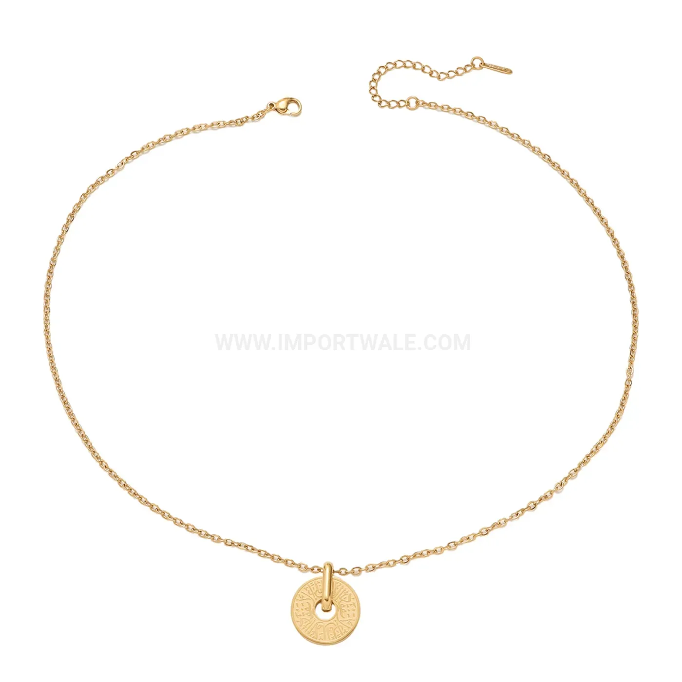 Designer Stainless Steel Arabic Calligraphy Verse Pendant Necklace