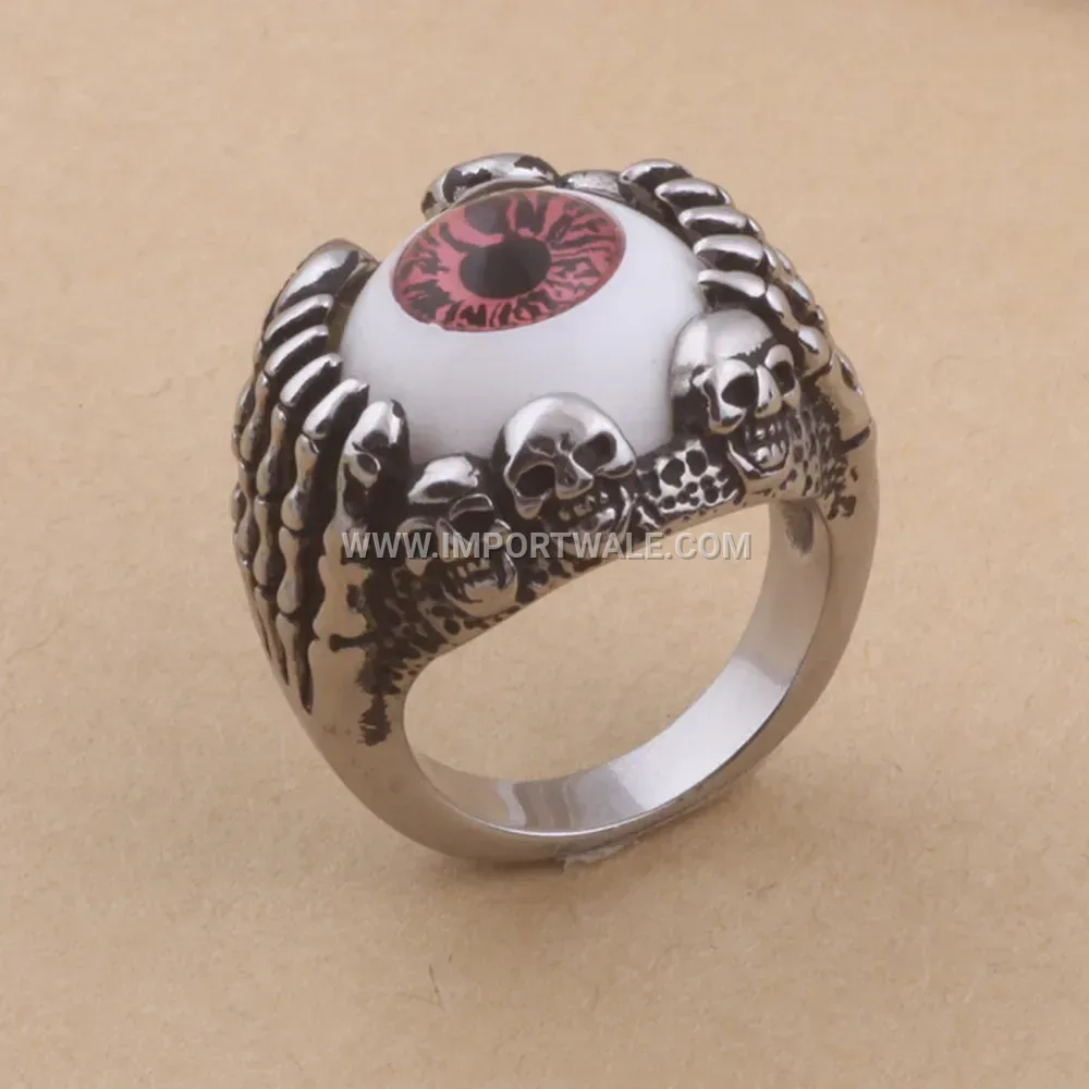 Retro Evil Eye Stainless Steel Men Ring
