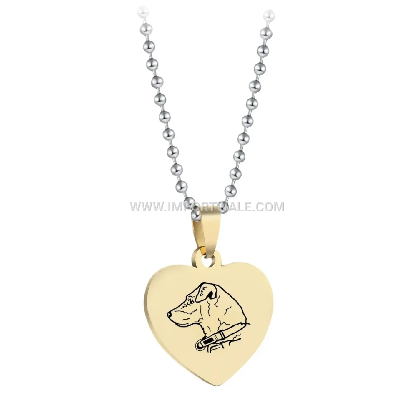 Blank Stainless Steel Dog Tag Geometric Pendant Necklace