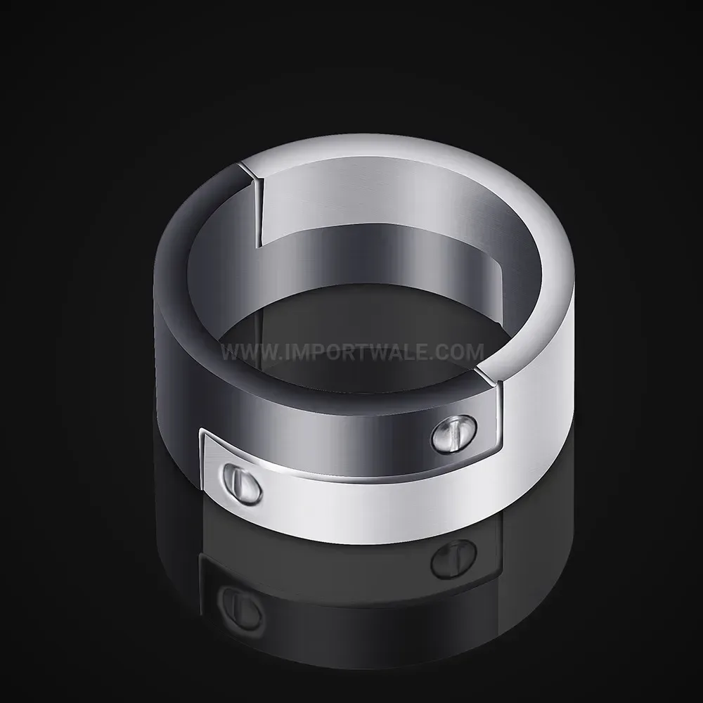 Fashion Crossed Geometric 304 Stainless Steel Band Ring