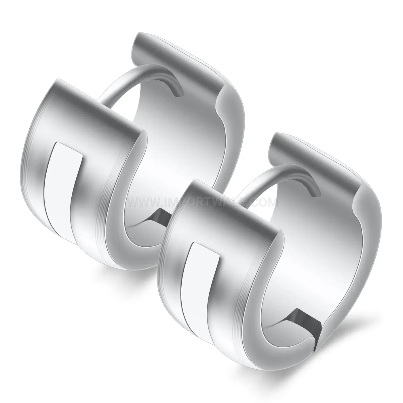 Designer Round Epoxy Stainless Steel Stud Earrings