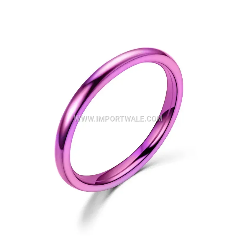 Ultra Slim Metallic Finished Stainless Steel Plain Stacking Band
