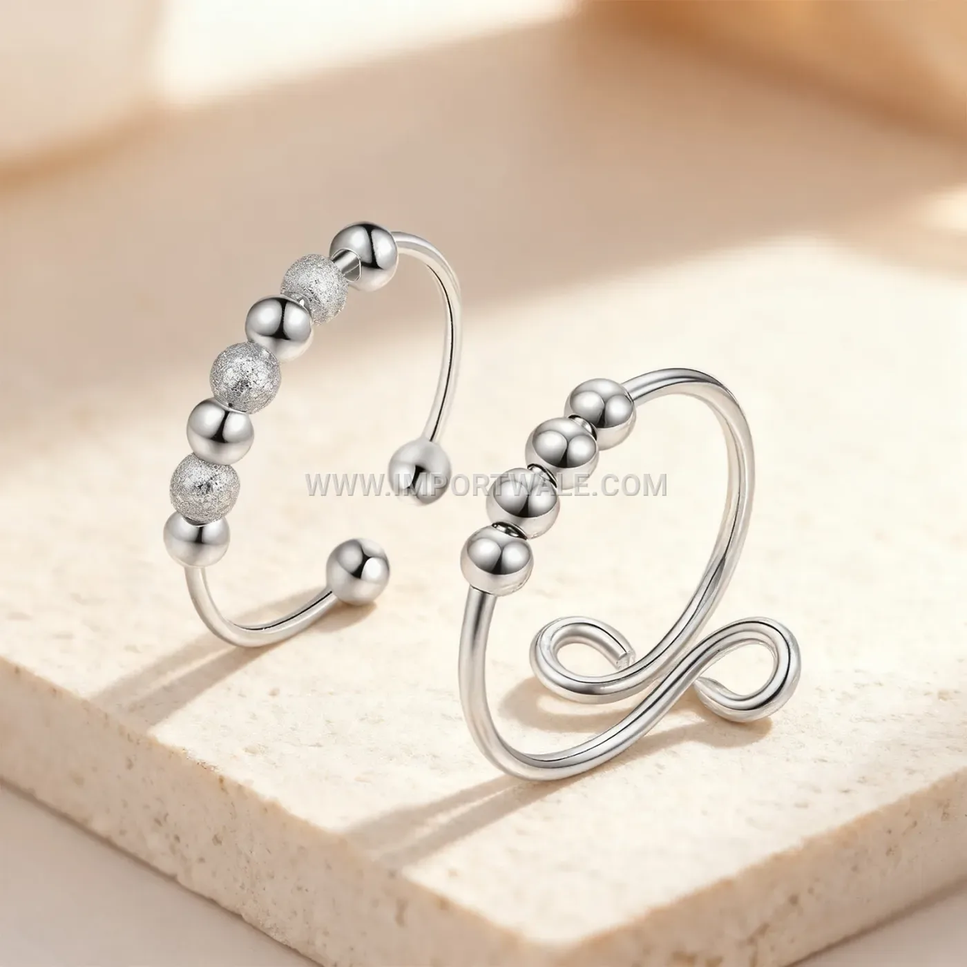 Adjustable Stainless Steel Spinner Ring
