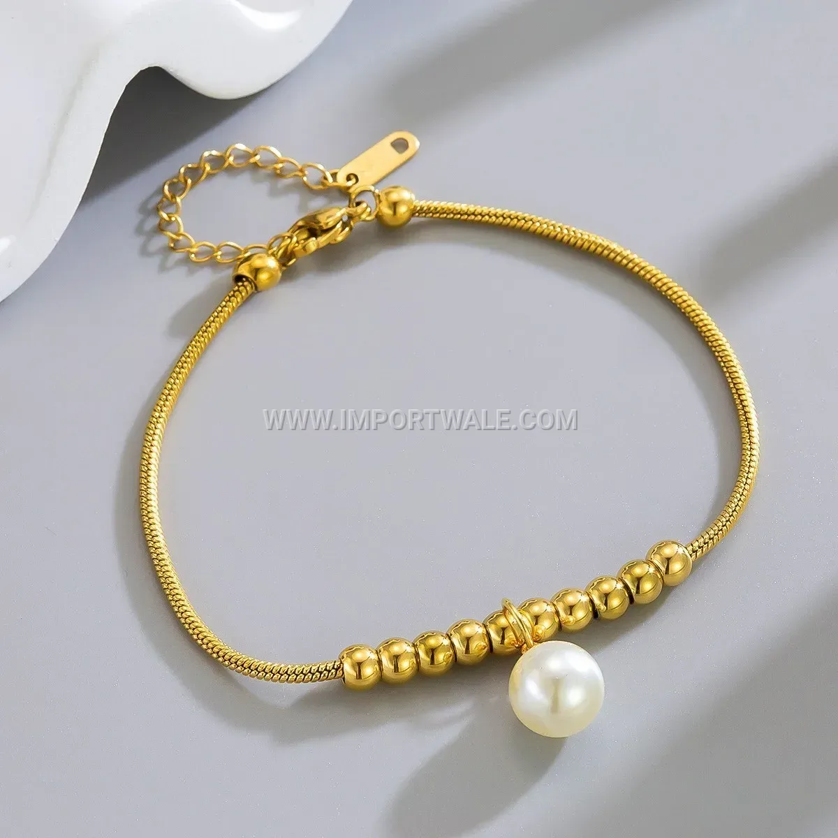 Minimalist Stainless Steel Bead Accent Anklet