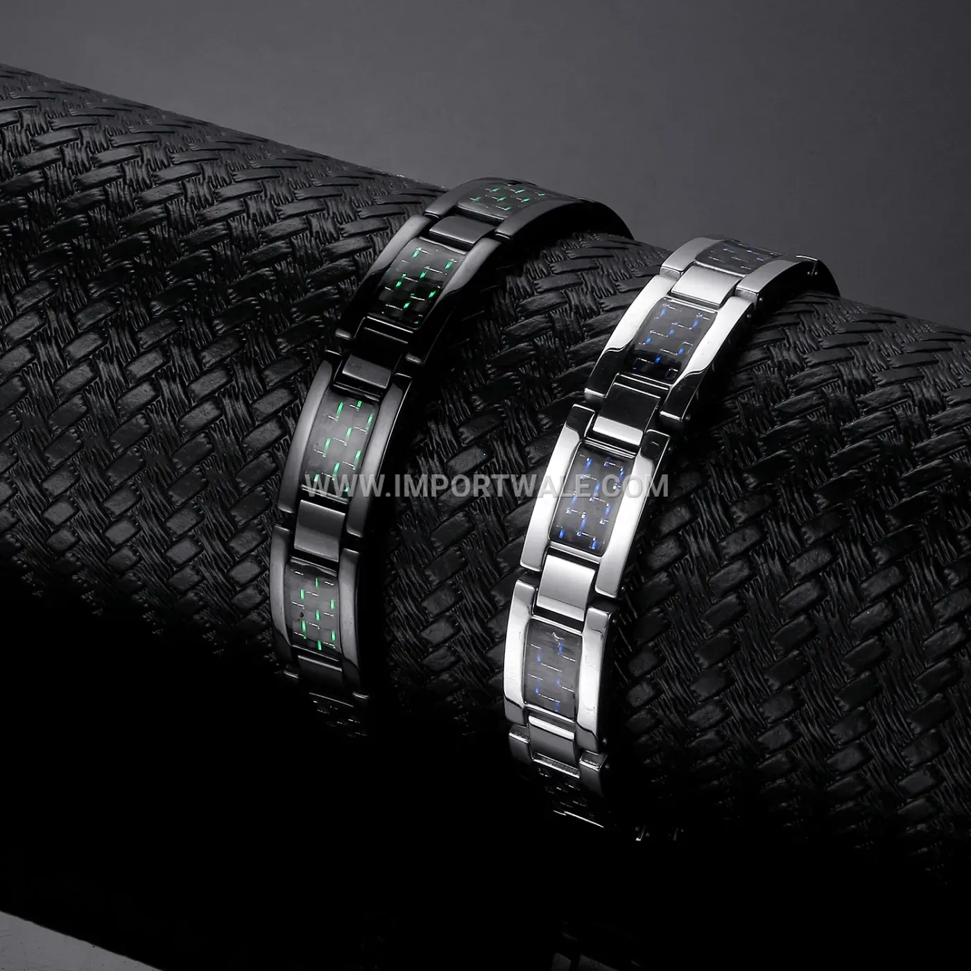 Chain Link Titanium Stainless Steel Magnetic Accent Bracelet
